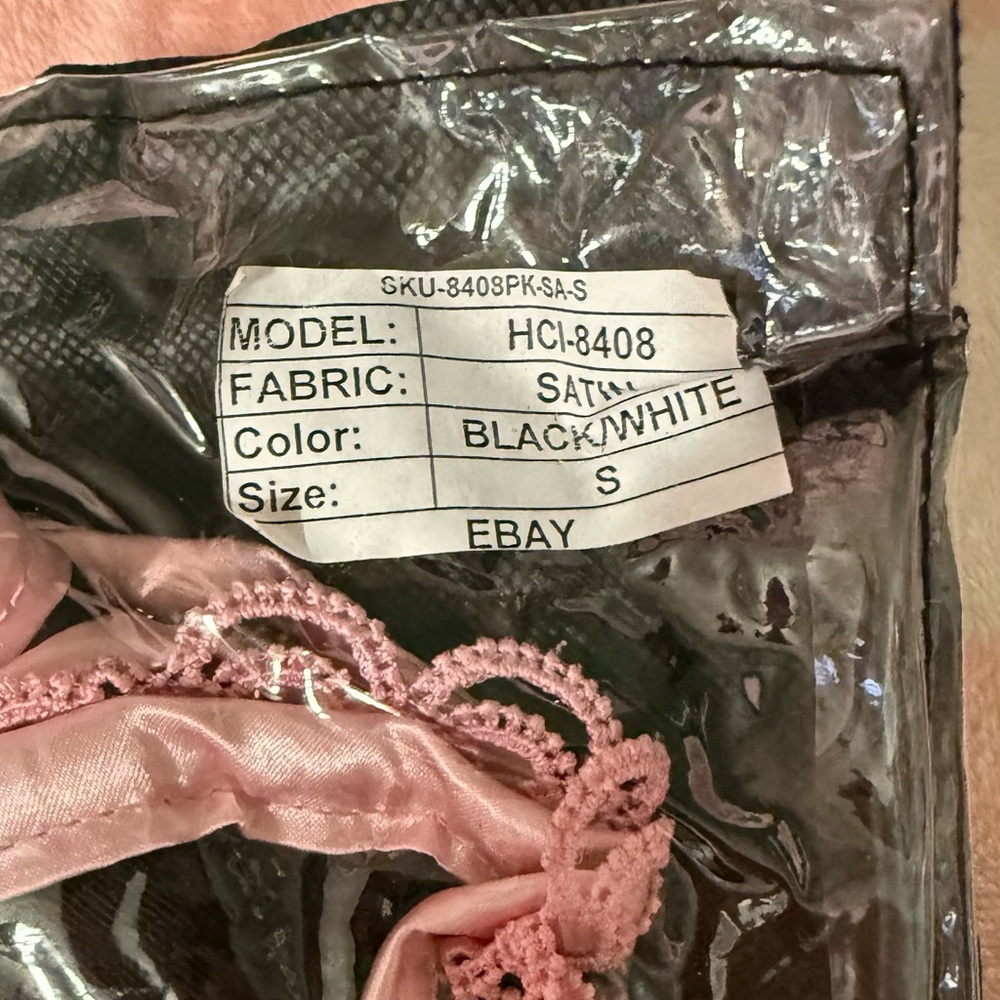 New Black and White Striped with Pink accents Boned Underbust corset - Picture 3 of 6